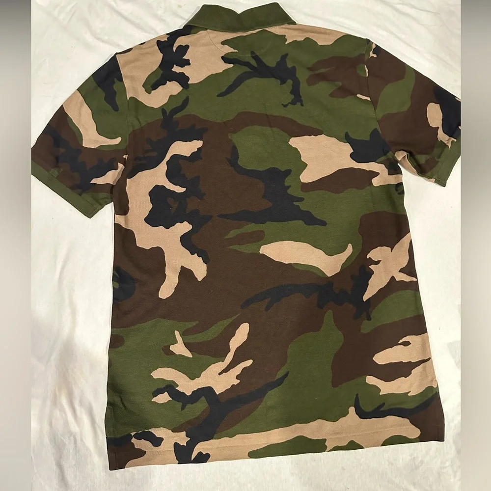 Polo by Ralph Lauren Boys' Camo Polo Shirt - Green, Brown, Black L 14-16 - Picture 8 of 16